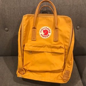 Fjallraven Kanken Daypack - bright mustard color